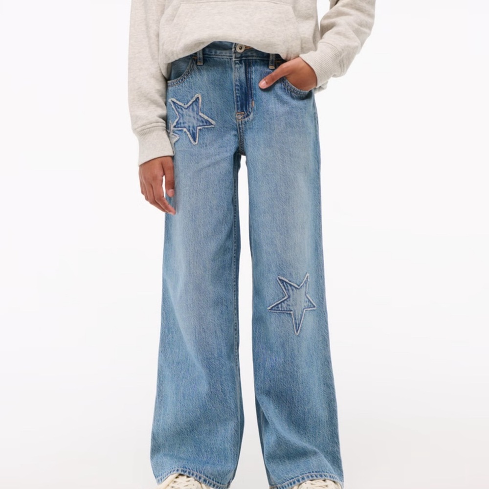 Abercrombie Kids Blue Star Embellished Jeans